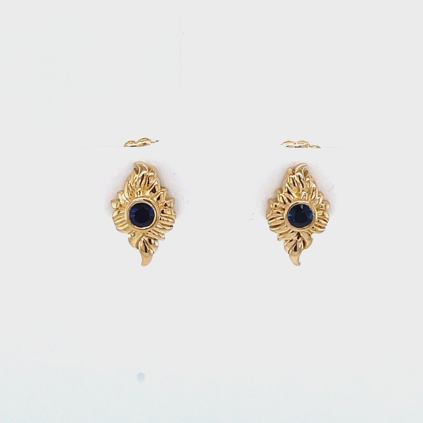 Load and play video in Gallery viewer, Sapphire Blossom Earrings
